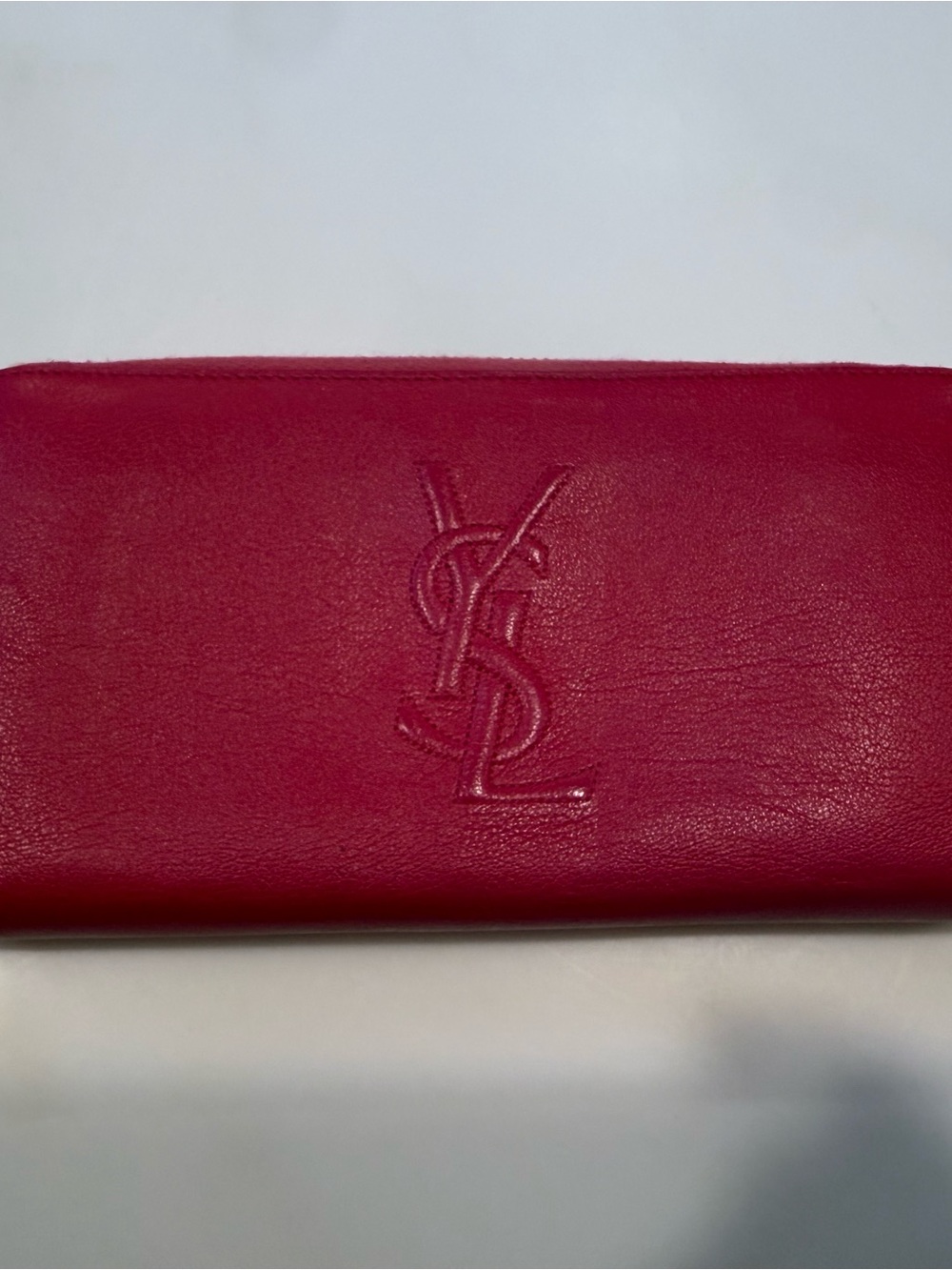 Saint Laurent Calfskin leather Continental Wallet in Hot Pink